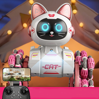 Smart Gesture-Control Robot Cat Toy – Interactive AI Pet for Kids