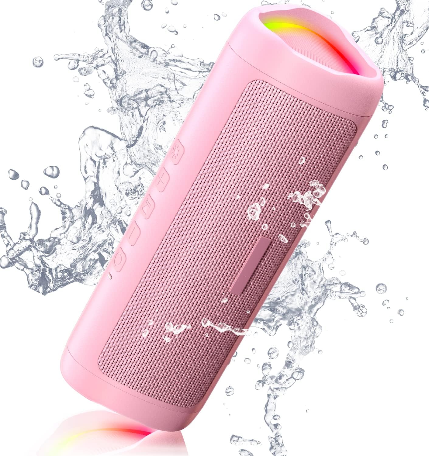 Bluetooth Speaker with HD Sound. Portable Wireless. IPX5 Waterproof. Up to 24H Playtime. TWS Pairing. BT5.3. for Home/Party/Outdoor/Beach. Electronic Gadgets. Birthday Gift (Black)